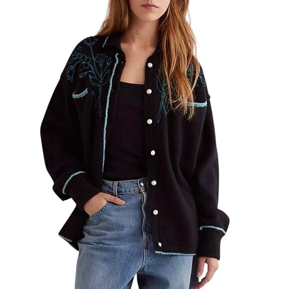 WE THE FREE Wildflower Cardi Size Large New with Tag MSRP $198 SOO